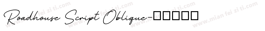 Roadhouse Script Oblique字体转换